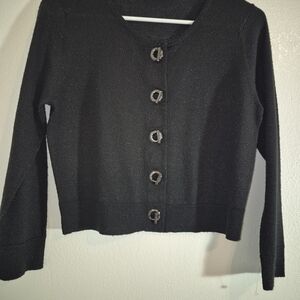 Calvin Klein Black Cardigan with Button Detail
